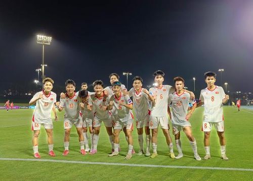 U17 Việt Nam tiến một bước nữa trong hành trình tìm kiếm chiếc vé dự World Cup. Ảnh: VFF.