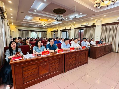Điểm cầu tại phường Văn Miếu - Quốc Tử Giám. Ảnh: Quyên An