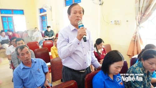 Cử tri xã Thành Bình Thọ phản ánh, kiến nghị nhiều nội dung dân sinh. Ảnh: PTT