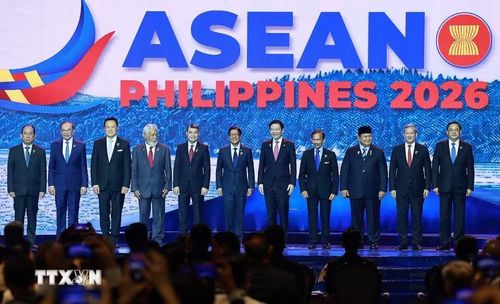 Thủ tướng Lê Minh Hưng cùng Trưởng đoàn các nước ASEAN tham dự phiên khai mạc Hội nghị Cấp cao ASEAN lần thứ 48. (Ảnh: Dương Giang/TTXVN)