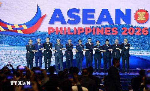 Thủ tướng Lê Minh Hưng cùng Trưởng đoàn các nước ASEAN tham dự phiên khai mạc Hội nghị Cấp cao ASEAN lần thứ 48. (Ảnh: Dương Giang/TTXVN)