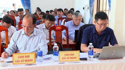 Đại diện lãnh đạo các sở, ngành tham dự hội nghị
