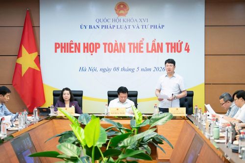 Thứ trưởng Bộ Tư pháp Nguyễn Thanh Tịnh phát biểu tại phiên họp