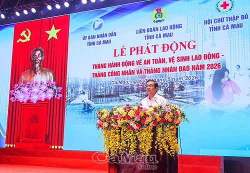 Phó Chủ tịch UBND tỉnh Huỳnh Chí Nguyện phát biểu tại lễ phát động.