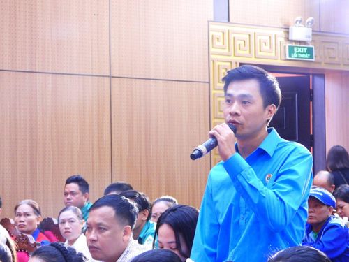 Nhiều ý kiến, tâm tư của đoàn viên, người lao động được chia sẻ tại hội nghị đối thoại sáng 9/5.