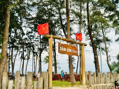 Các khu nghỉ dưỡng được thiết kế mộc mạc giữa màu xanh của những rặng phi lao.