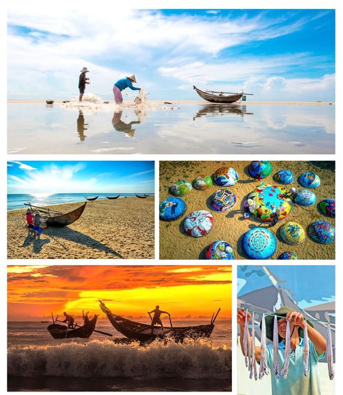 Nhịp sống thường ngày ở làng biển Tam Thanh. Ảnh: UBND phường Quảng Phú