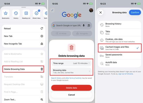 Xóa bộ nhớ cache của trình duyệt