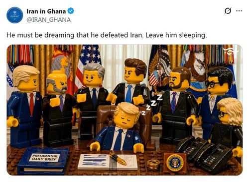  Bài đăng của Đại sứ quán Iran tại Ghana. Ảnh: Twitter/@IRAN_GHANA. 