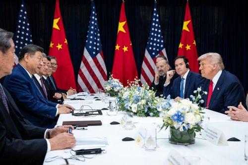  Lần gần đây nhất hai nhà lãnh đạo gặp nhau là hồi tháng 10/2025 tại Hàn Quốc. Ảnh: New York Times. 