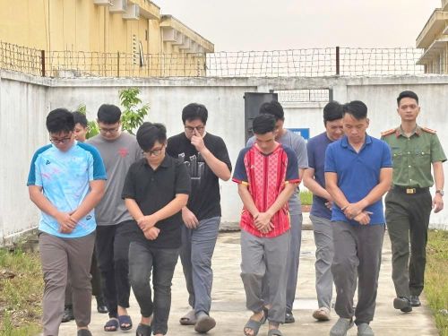 Các đối tượng bị bắt giữ. Ảnh: Công an Hà Tĩnh