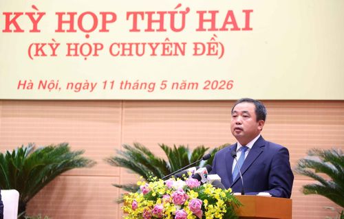 Bí thư Thành ủy Hà Nội Trần Đức Thắng phát biểu chỉ đạo. Ảnh: Văn Điệp – TTXVN