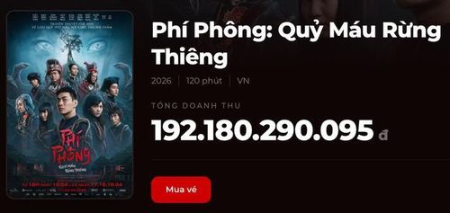 Doanh thu hơn 192 tỷ của dự án điện ảnh Phí Phông: Quỷ Máu Rừng Thiêng. Nguồn: Box Office