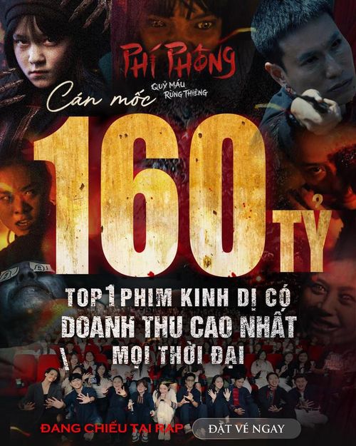 Cột mốc doanh thu 160 tỷ đã giúp bộ phim dẫn đầu doanh thu thể loại phim kinh dị tại Việt Nam. Ảnh: NSX