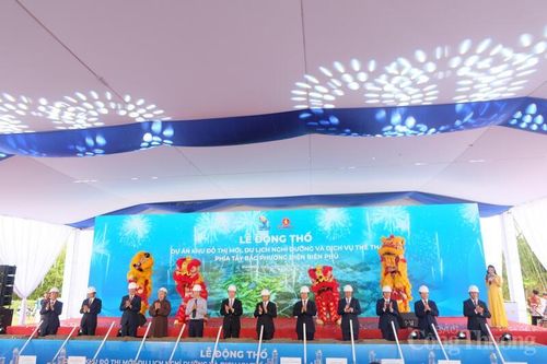 Phó Thủ tướng Chính phủ Nguyễn Văn Thắng cùng lãnh đạo các bộ, ngành Trung ương; tỉnh Điện Biên dự Lễ động thổ Dự án Khu đô thị mới, du lịch nghỉ dưỡng và dịch vụ thể thao phía Tây Bắc phường Điện Biên Phủ.