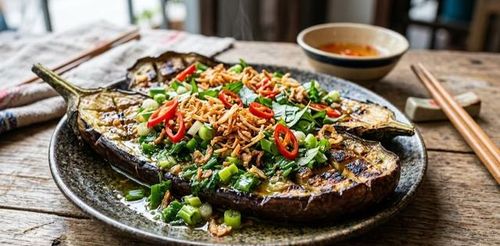 Cà tím nướng.