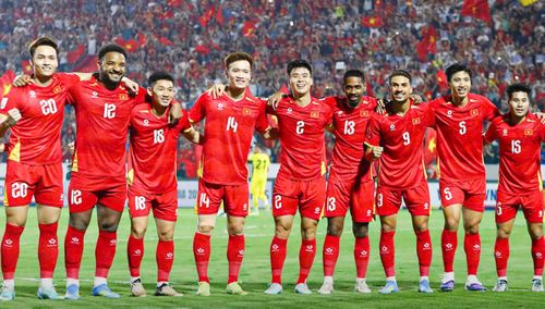 Các tuyển thủ Việt Nam trong trận thắng Malaysia 3-1 tại vòng loại thứ 3 Asian Cup 2027. Ảnh: VFF