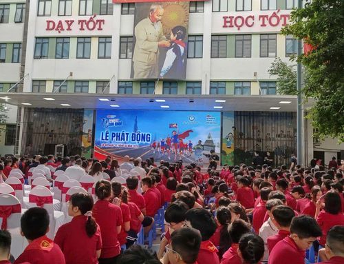 Chiến dịch cộng đồng "Vì một kỷ nguyên cao khỏe" nhằm cải thiện tầm vóc và thể lực cho trẻ em Việt Nam. Ảnh: MINH KHANG