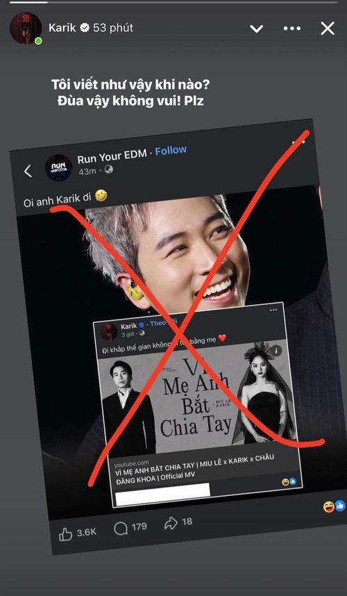 Karik nhanh chóng lên tiếng phủ nhận.