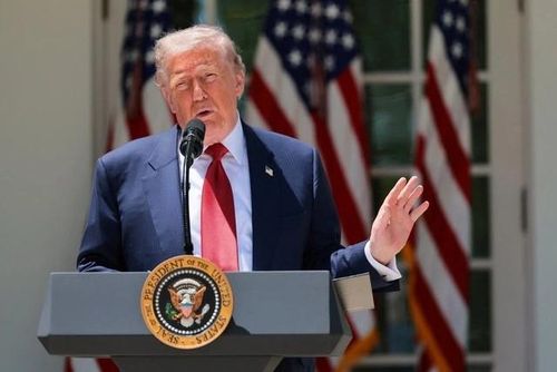Tổng thống Mỹ Donald Trump phát biểu tại Nhà Trắng ngày 8/5/2026. ẢNH: REUTERS