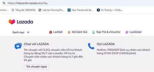 Trung tâm Hỗ trợ của Lazada