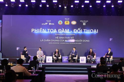 Phiên đối thoại “Niềm tin số thời AI: An toàn bắt đầu từ người dùng”. Ảnh: Phương Hà