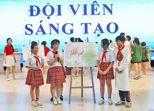 Đội chơi tham gia phần thi Đội viên sáng tạo.