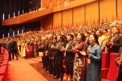 Các đại biểu Đoàn thành phố Hà Nội tham dự Đại hội. Ảnh: Quang Vinh