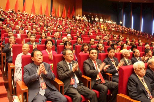 Các đại biểu Đoàn thành phố Hà Nội tham dự Đại hội. Ảnh: Quang Vinh