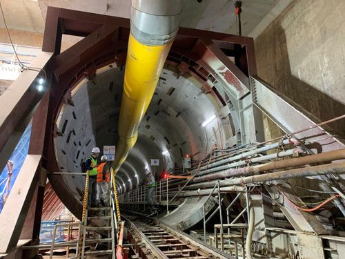 Tuyến metro Nhổn - Ga Hà Nội đã hoàn thành khoan hầm vào ngày 13-4-2026. Ảnh: Tuấn Lương