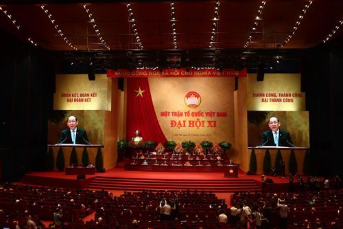 Quang cảnh phiên bế mạc Đại hội. 