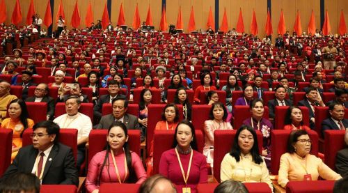 Các đại biểu dự Đại hội chăm chú lắng nghe phát biểu chỉ đạo của Tổng Bí thư, Chủ tịch nước Tô Lâm