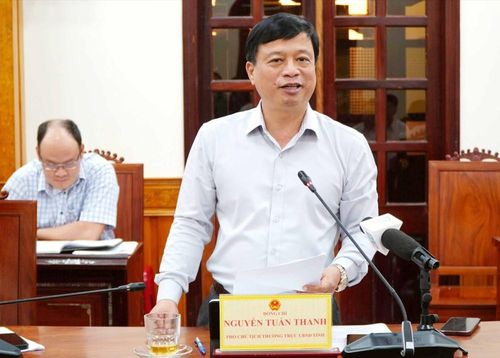 Phó Chủ tịch Thường trực UBND tỉnh Gia Lai Nguyễn Tuấn Thanh phát biểu tại buổi làm việc