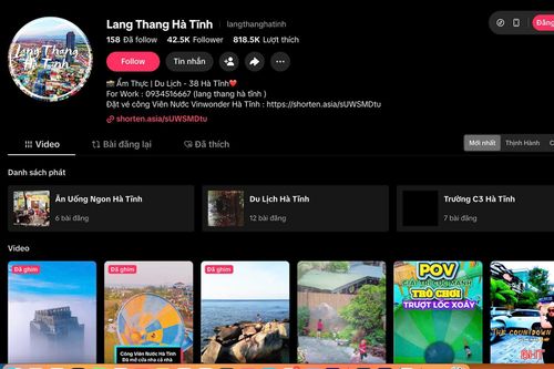 Các kênh TikTok khá "hot" tại Hà Tĩnh hiện nay.