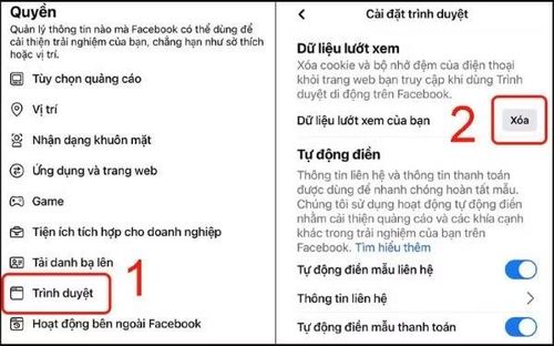 Nhấn Xóa