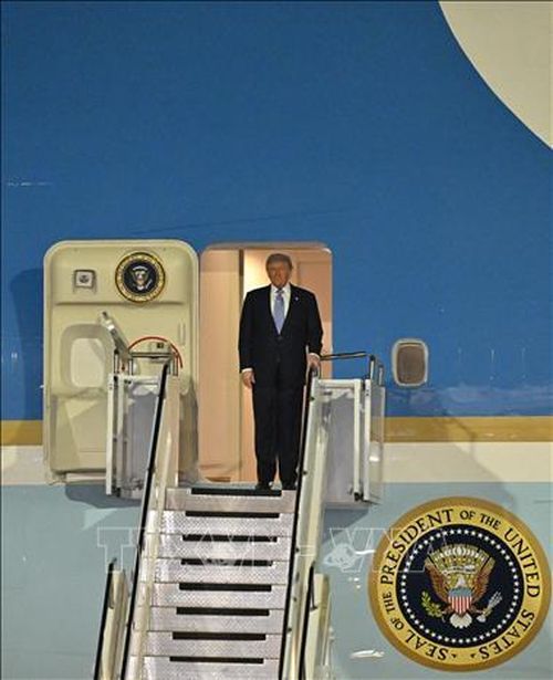 Tổng thống Mỹ Donald Trump tới Bắc Kinh ngày 13/5/2026, bắt đầu chuyến thăm cấp nhà nước Trung Quốc. Ảnh: THX/TTXVN