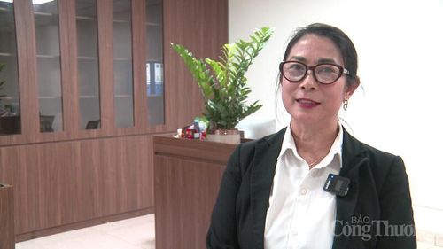 Bà Lê Thị Vân, Kế toán trưởng Công ty TNHH may xuất khẩu HC Vina trả lời phỏng vấn phóng viên Báo Công Thương. Ảnh: Đồng Cường