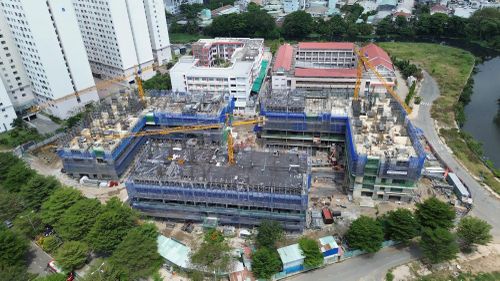 Dự án nhà ở xã hội số 4 Phan Chu Trinh, TP.HCM đang được thi công gấp rút, dự kiến hoàn thành trong năm 2026.