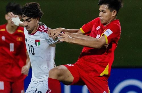  U17 Việt Nam xuất sắc đánh bại UAE. Ảnh: AFC 