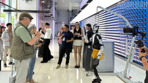 Cơ sở huấn luyện robot hình người Zhongyuan Yigou ở thành phố Trịnh Châu, thủ phủ tỉnh Hà Nam, Trung Quốc.