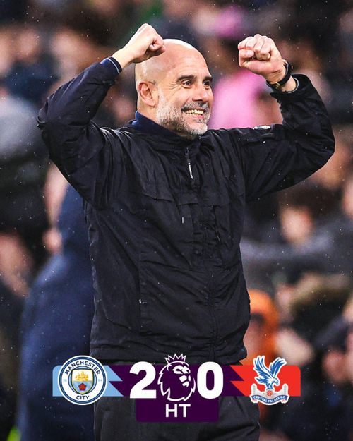 45 phút đầu khép lại với tỷ số 2-0 nghiêng về Man City