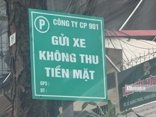 Hầu hết các điểm trông xe trong nội thành Hà Nội đều có dịch vụ gửi xe không thu tiền mặt.