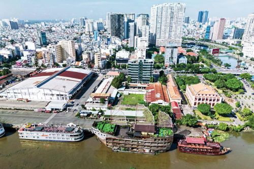 Gần 40 ha của khu bến tàu xưa Khánh Hội vừa được TP.HCM quy hoạch phát triển công viên cây xanh đa chức năng, kết hợp mở rộng Bảo tàng Hồ Chí Minh (tòa Nhà Rồng). Ảnh: Quỳnh Trần