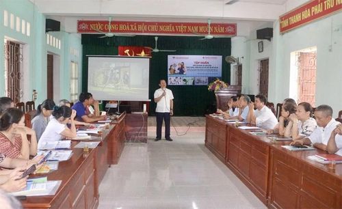 Hoạt động tập huấn nâng cao nhận thức về bảo vệ trẻ em được triển khai tại xã Hoằng Châu.