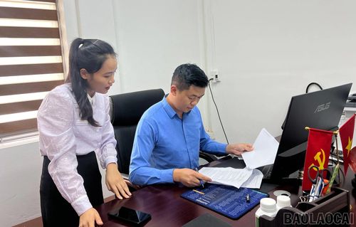 Cán bộ Phòng Kinh tế xã Bản Lầu phải dành nhiều thời gian thực hiện công tác tổng hợp báo cáo, cập nhật số liệu.