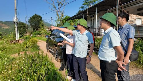 Lãnh đạo xã Bảo Yên khảo sát thực địa chuẩn bị cho các dự án đầu tư trên địa bàn.
