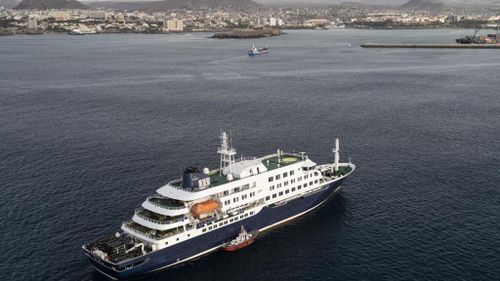  Tàu MV Hondius. Ảnh: AFP 