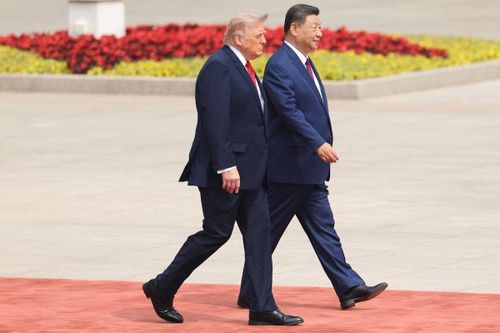  Trong chuyến thăm Trung Quốc, ông Trump và ông Tập Cận Bình đã đối thoại về vấn đề Iran và eo biển Hormuz. Ảnh: Reuters. 