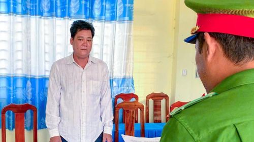Bị can Đỗ Văn Quý tại cơ quan công an. Ảnh: CACC
