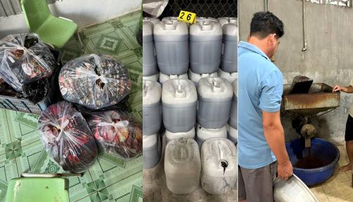 Cà phê giả được cơ quan chức năng phát hiện tại cơ sở sản xuất của Đỗ Văn Quý. Ảnh: CACC